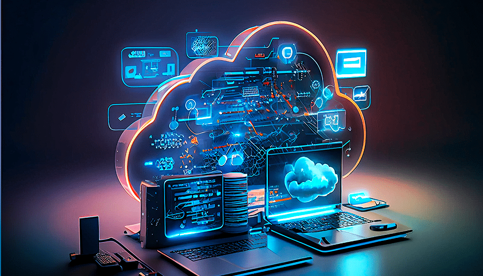 Nuage Cloud dans environnement numerique